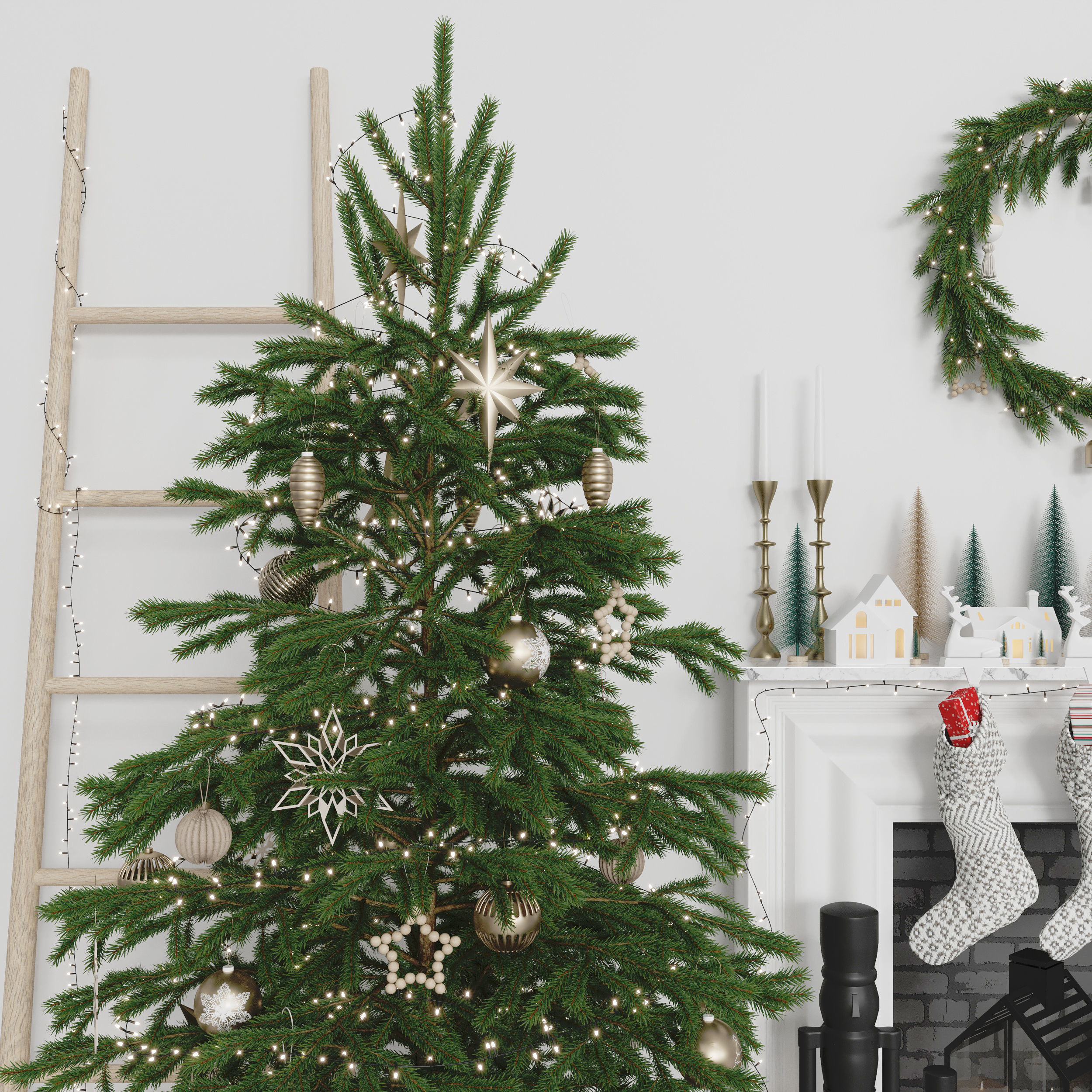 Christmas tree 3D model_7