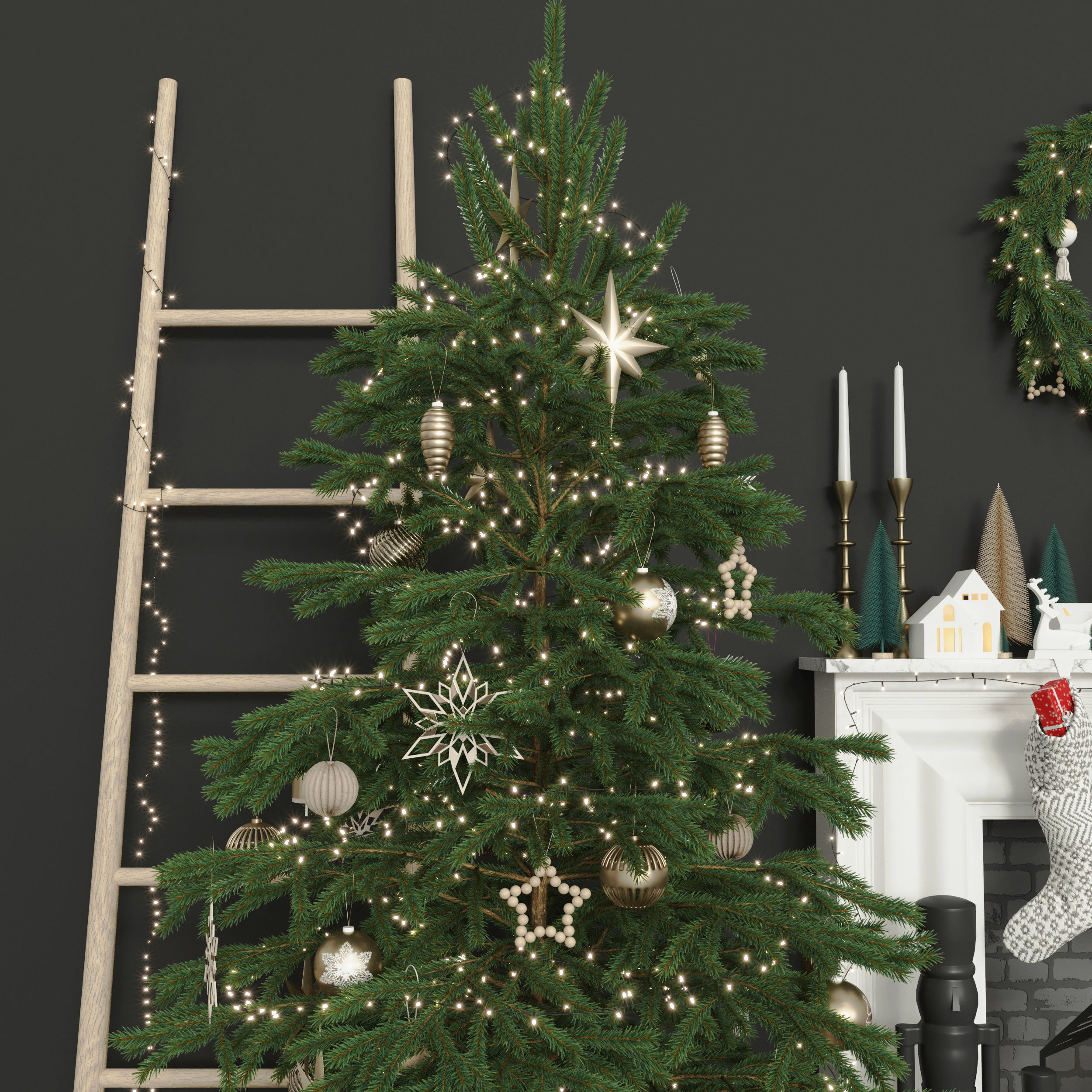 Christmas tree 3D model_3