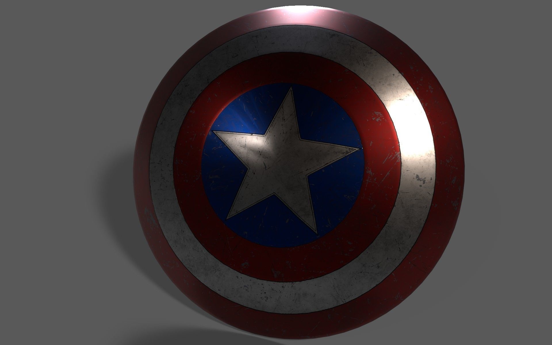 Captain America Shield  3D model_1