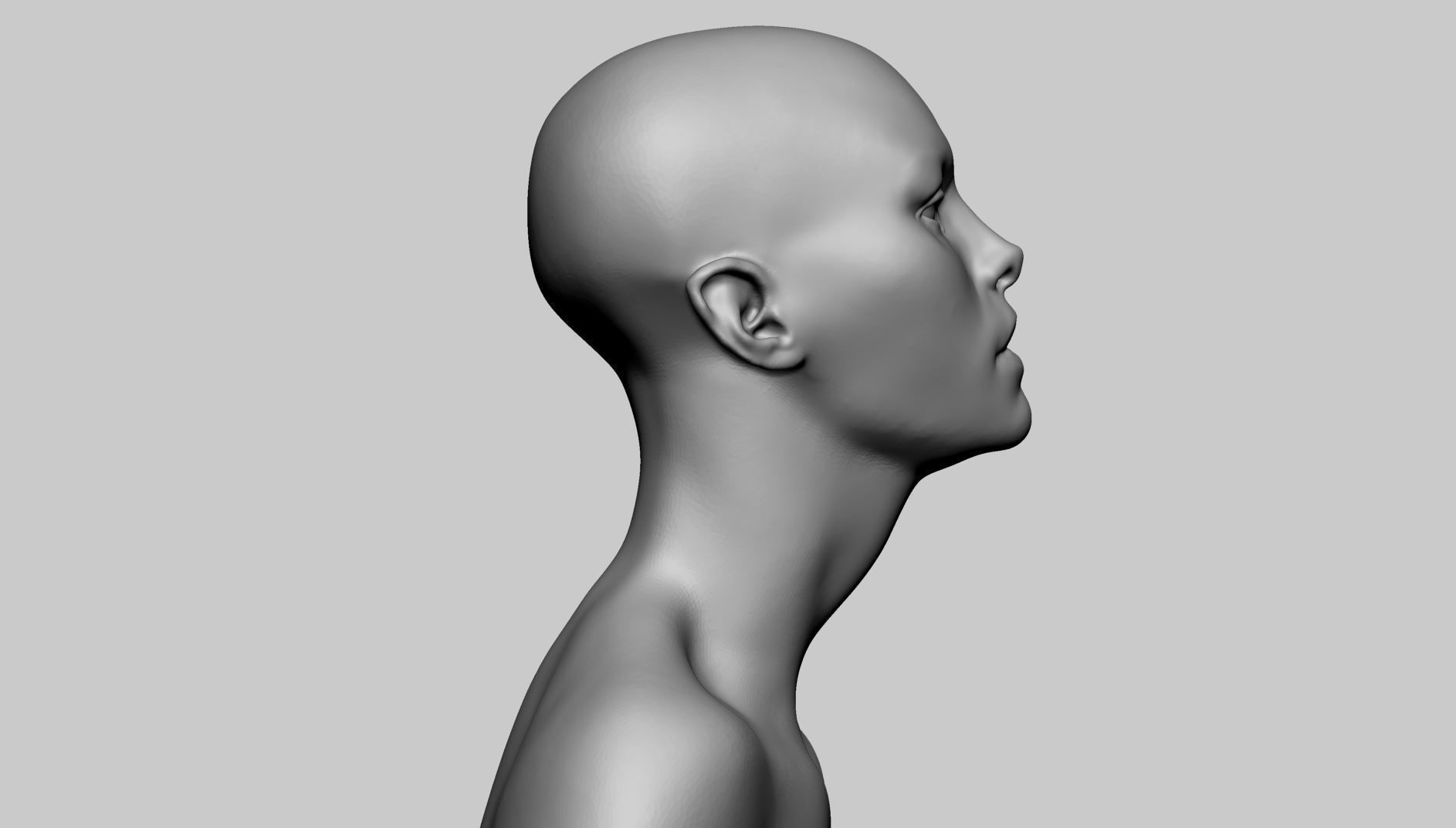 Stylized Female Head v4 3D model_2