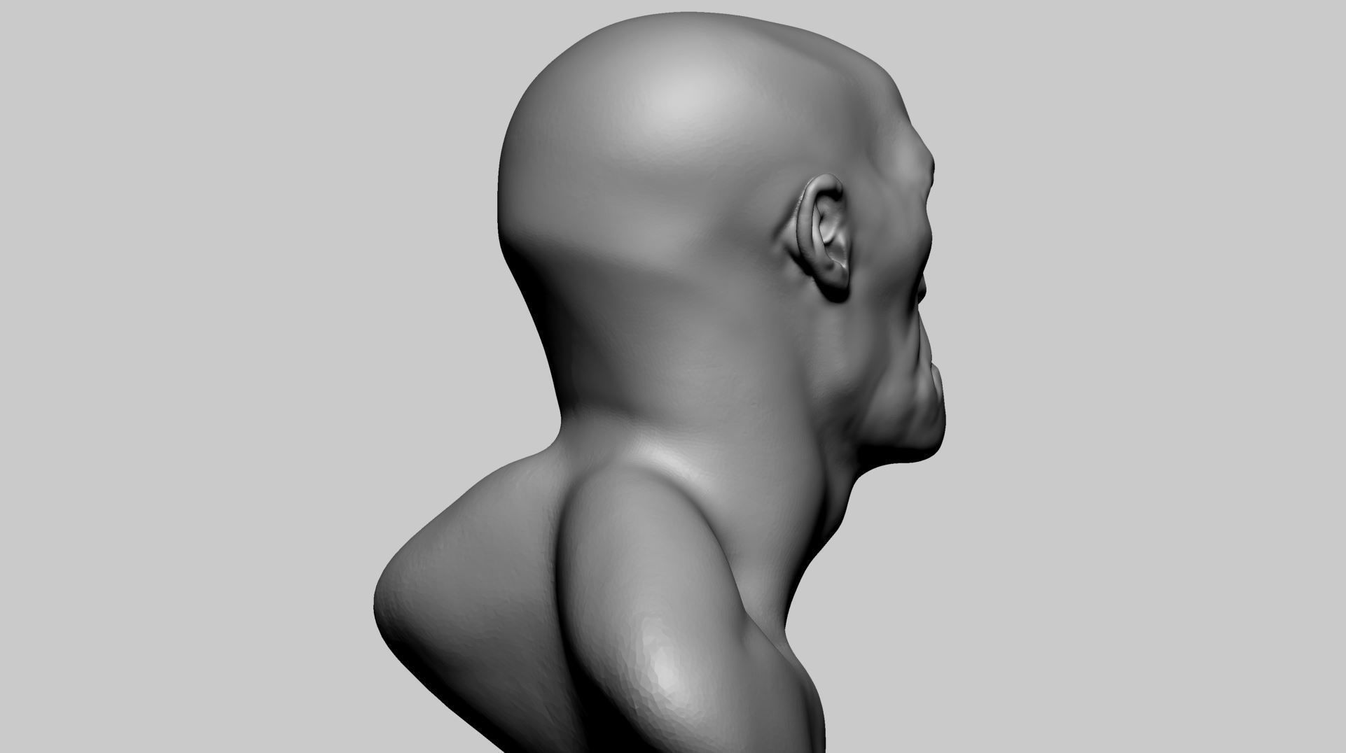 Stylized Creature Head 3D model_3