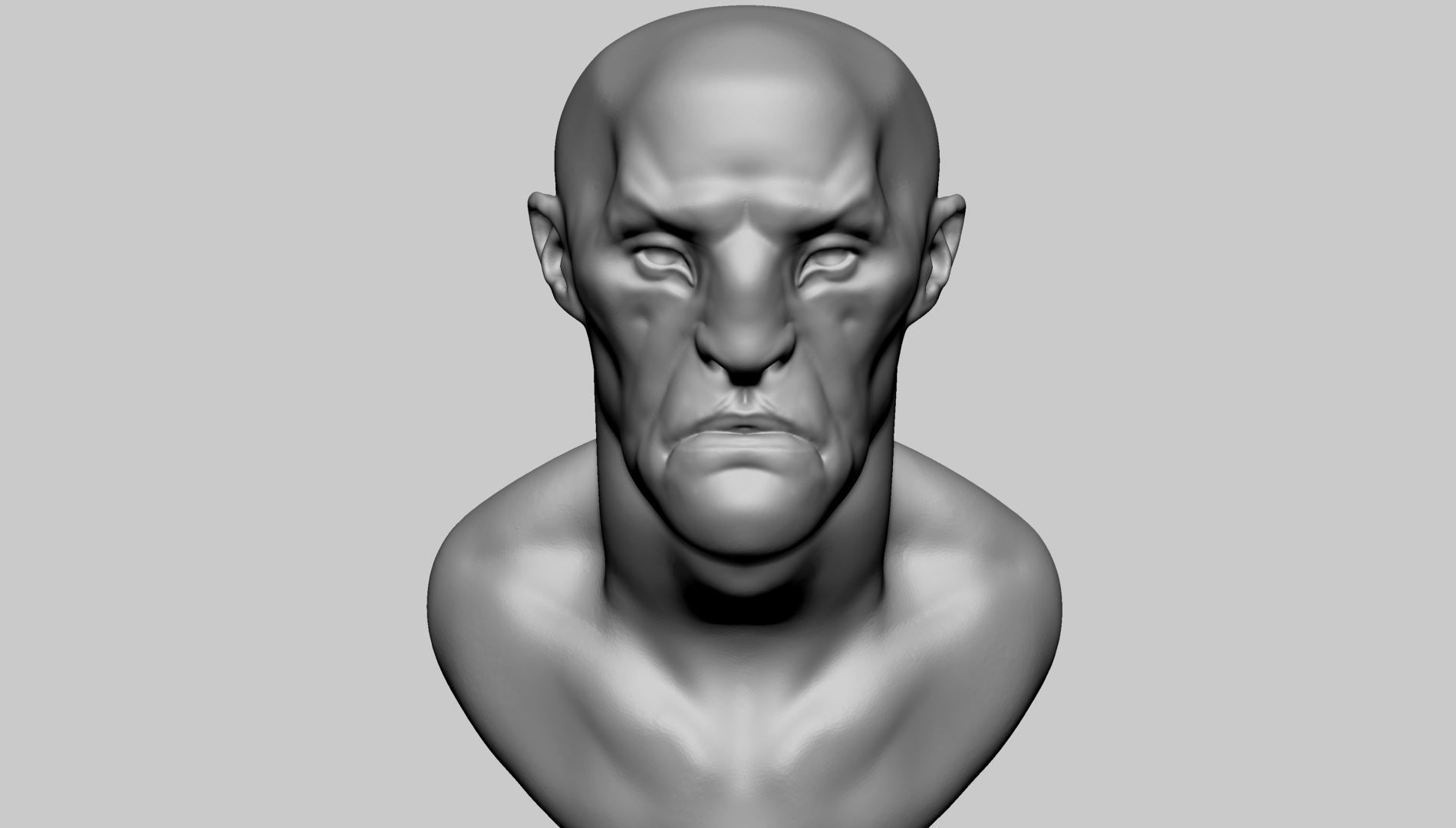 Stylized Creature Head 3D model_7