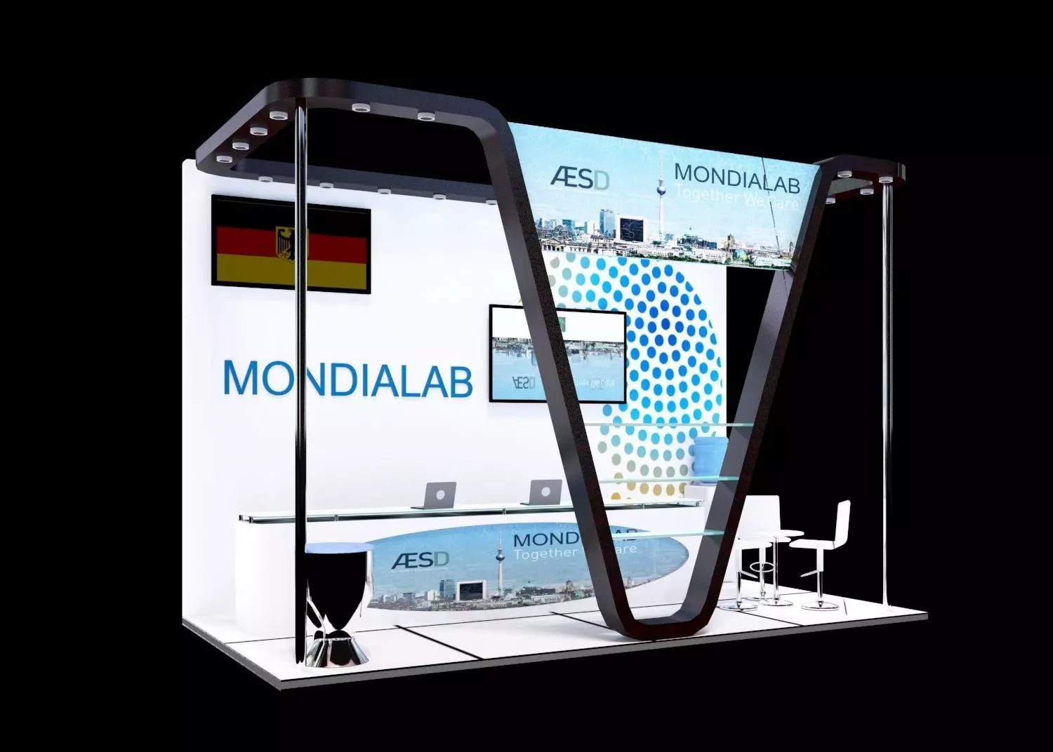 exhibit exhibition stand design Free 3D model
