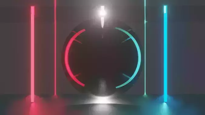 ABSTRACT DESIGN-METTALIC BALL-BLENDER