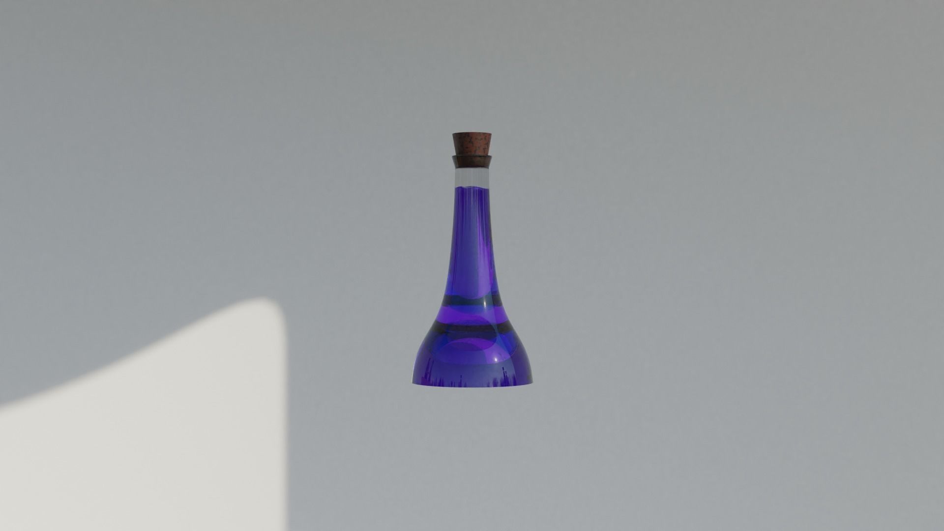 Eight potions bottles in a wooden tray 3D model_8