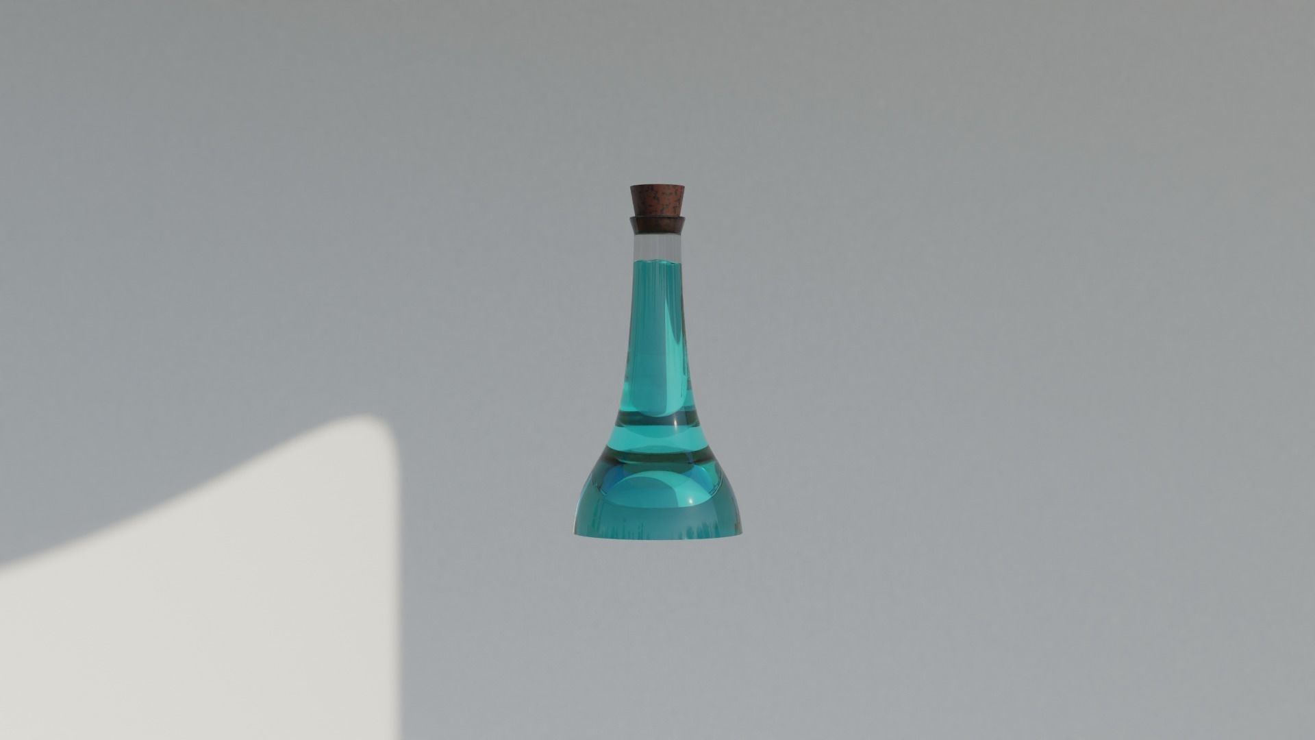 Eight potions bottles in a wooden tray 3D model_6