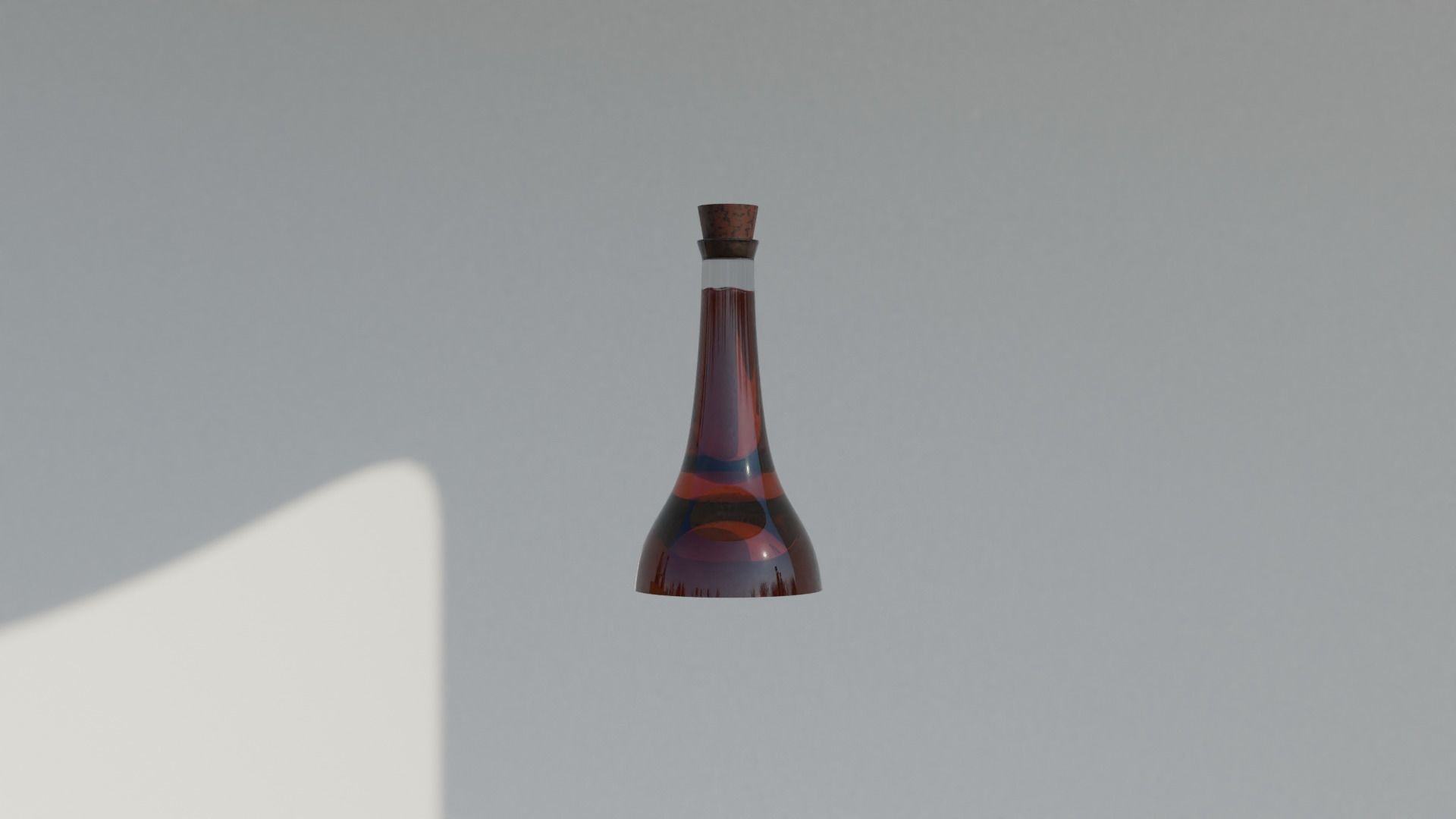 Eight potions bottles in a wooden tray 3D model_9