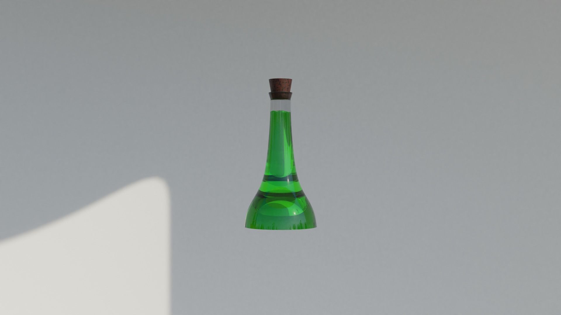 Eight potions bottles in a wooden tray 3D model_7