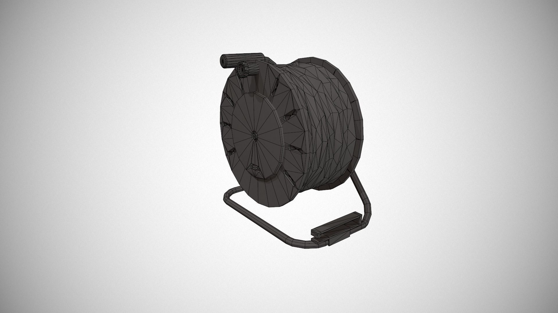 Black and Blue Extension Cable Low-poly 3D model_20