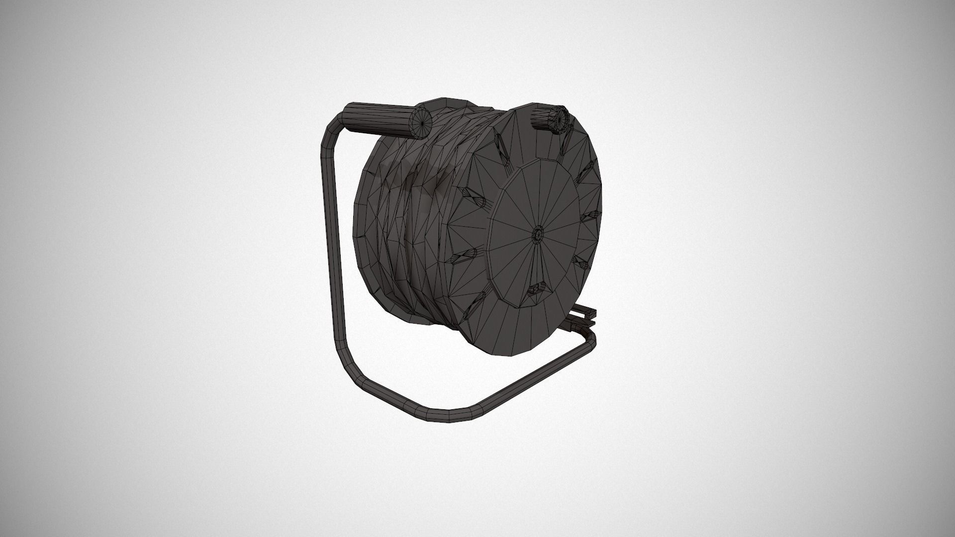 Black and Blue Extension Cable Low-poly 3D model_23