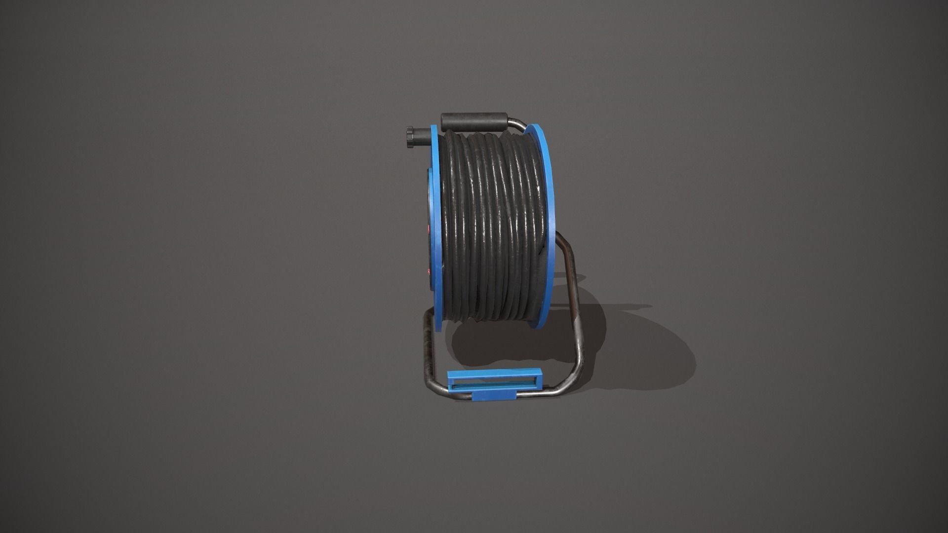 Black and Blue Extension Cable Low-poly 3D model_7