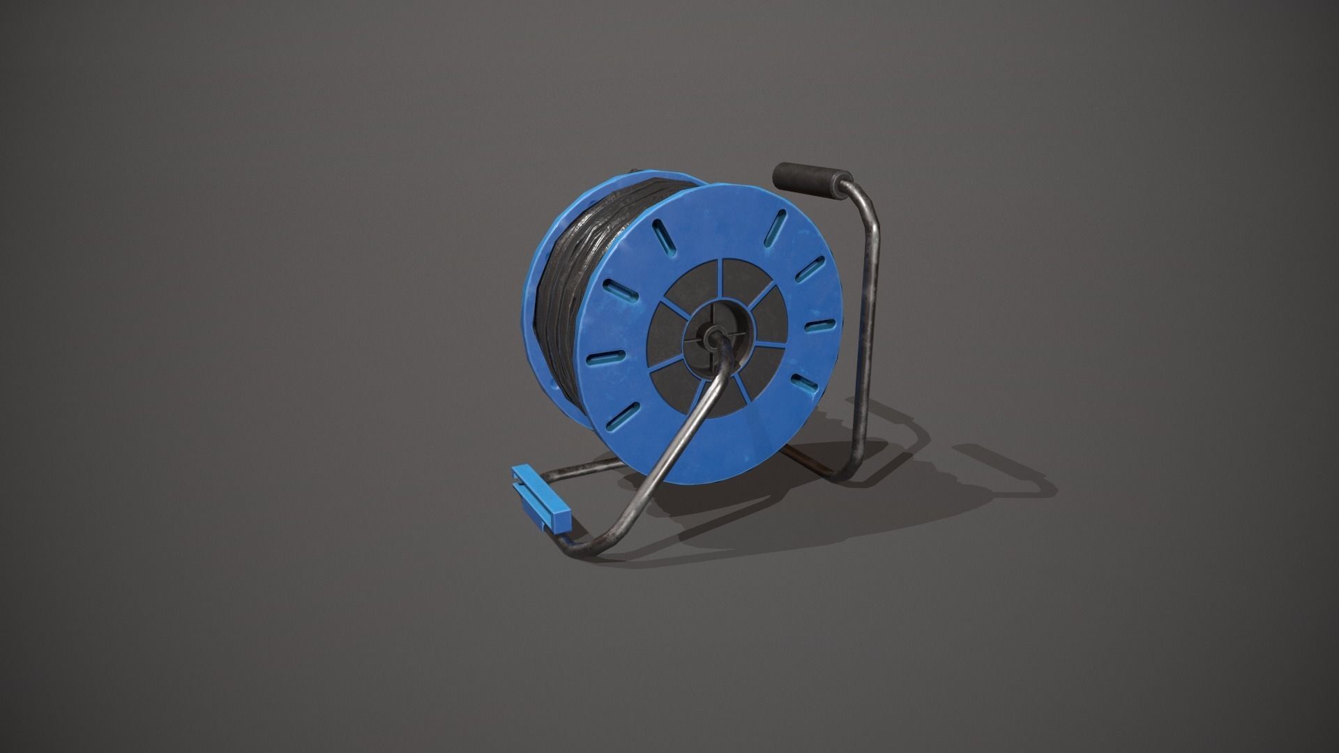 Black and Blue Extension Cable Low-poly 3D model_5
