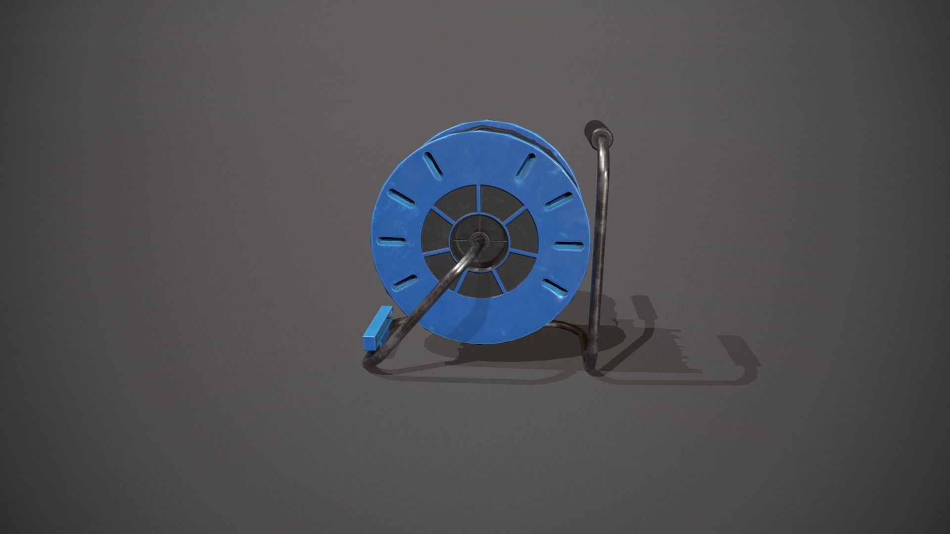 Black and Blue Extension Cable Low-poly 3D model_4