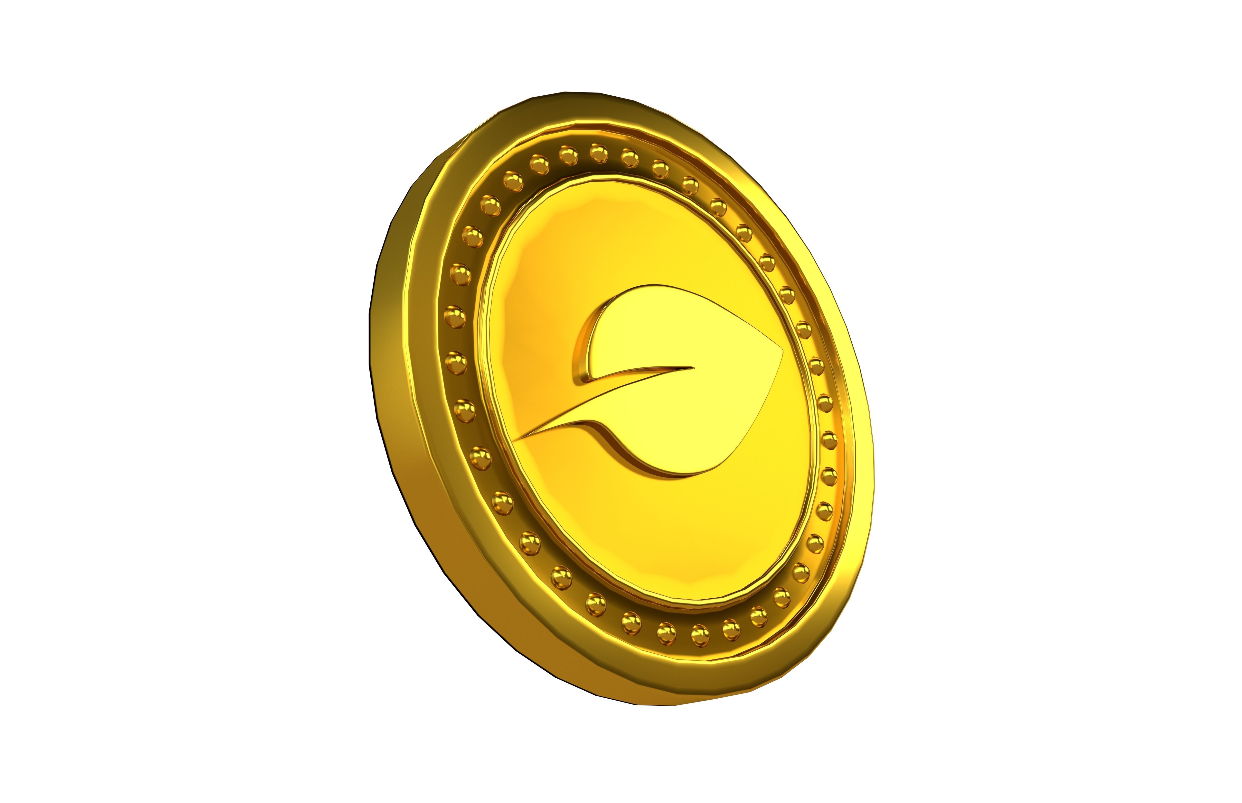 Chia Coin v5 001 Low-poly 3D model_3