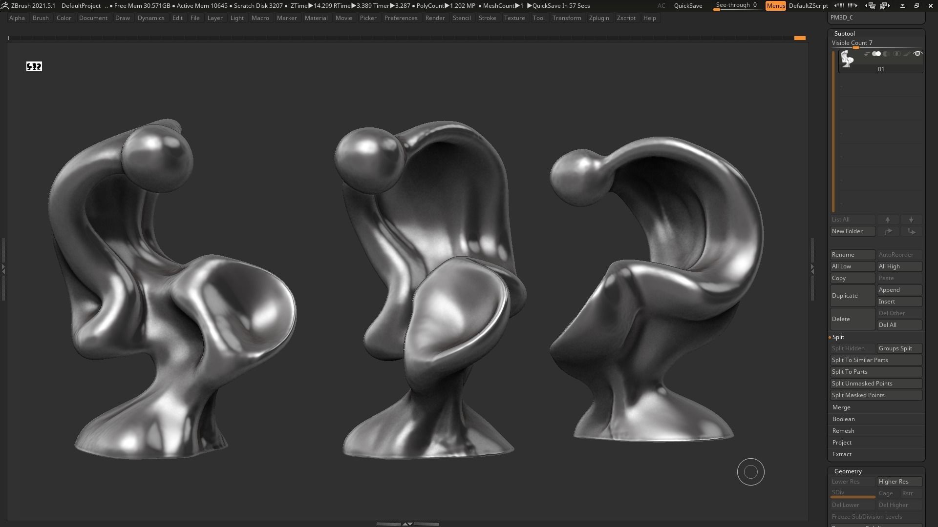 Modern Abstract Decorative sculpture 3d print model 67 3D print model_4