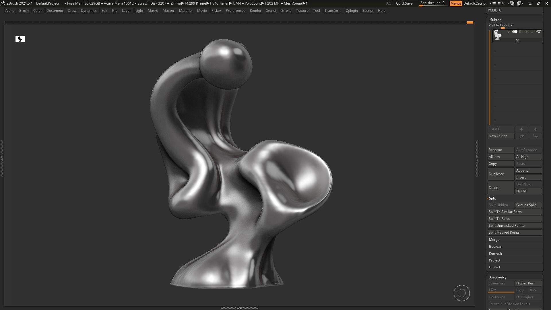 Modern Abstract Decorative sculpture 3d print model 67 3D print model_3