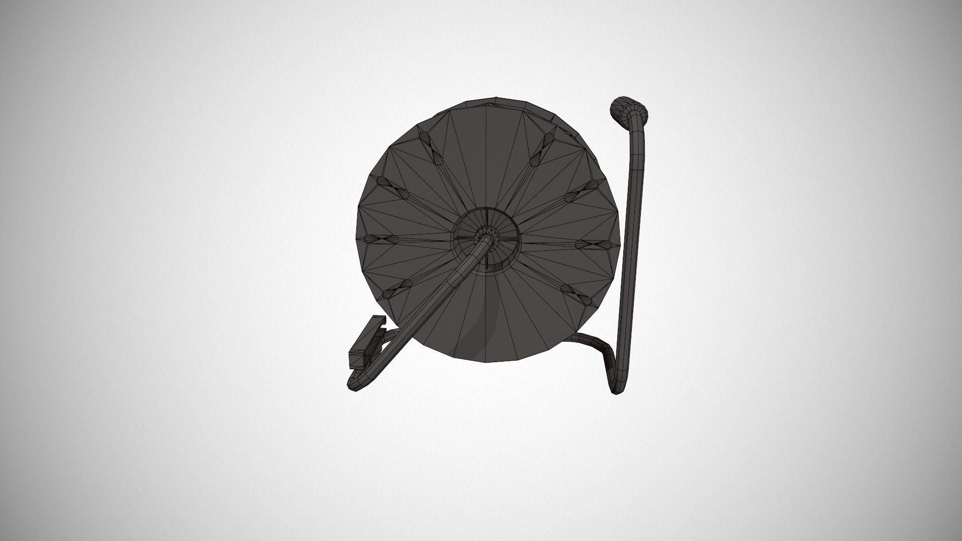 Black and Orange Extension Cable Low-poly 3D model_16