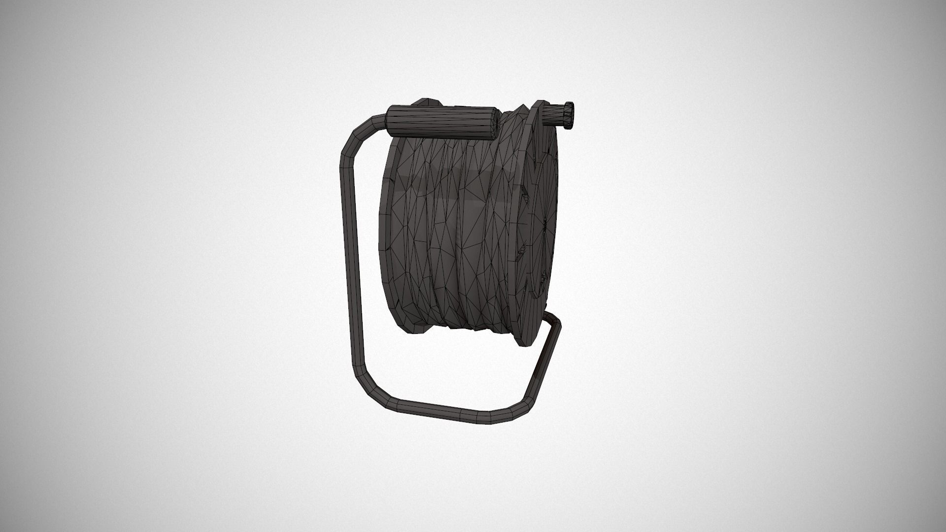 Black and Orange Extension Cable Low-poly 3D model_13