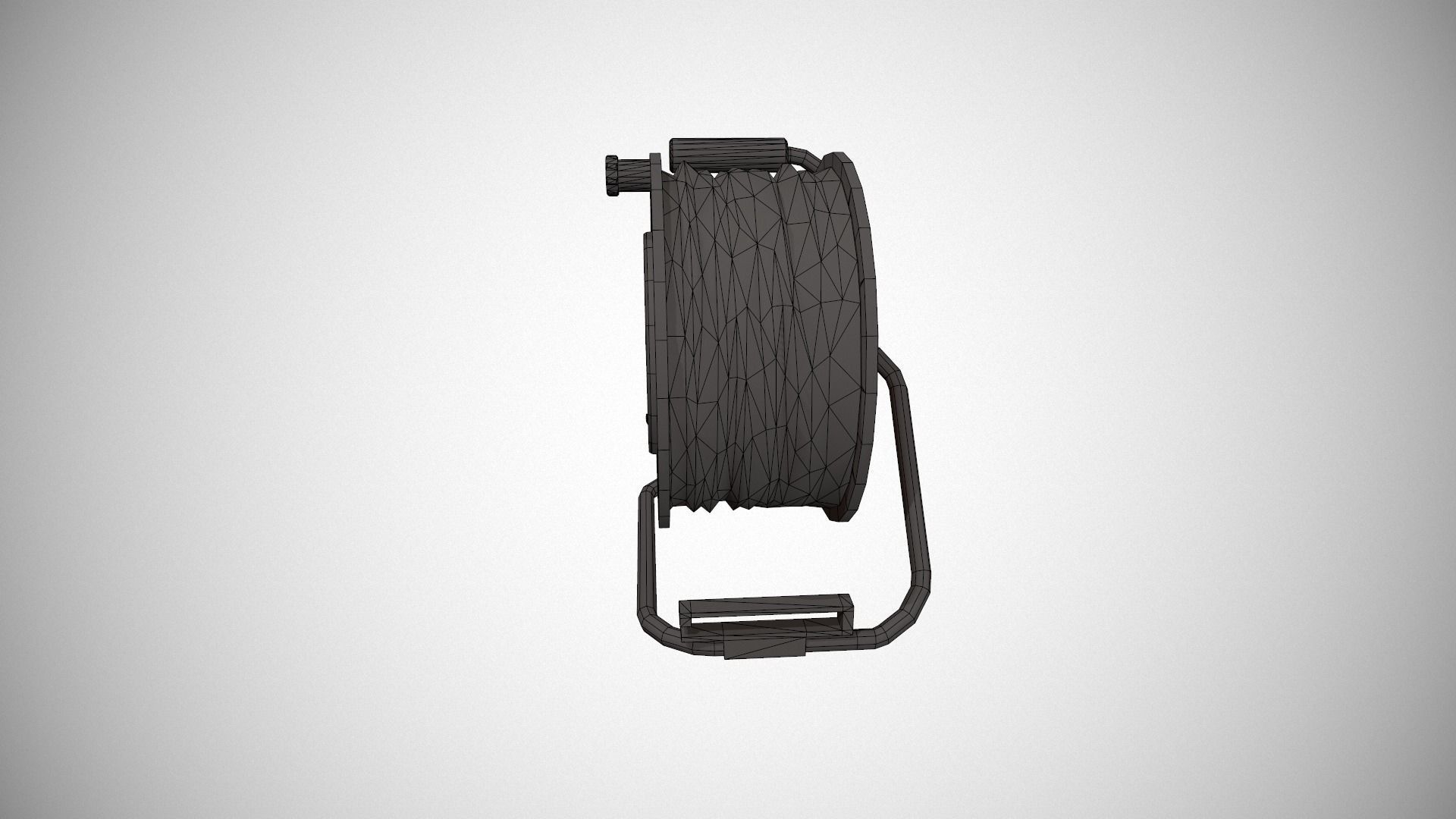 Black and Orange Extension Cable Low-poly 3D model_19