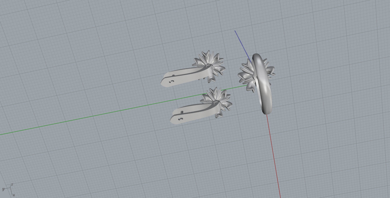 Ring and Earrings  3D print model_11