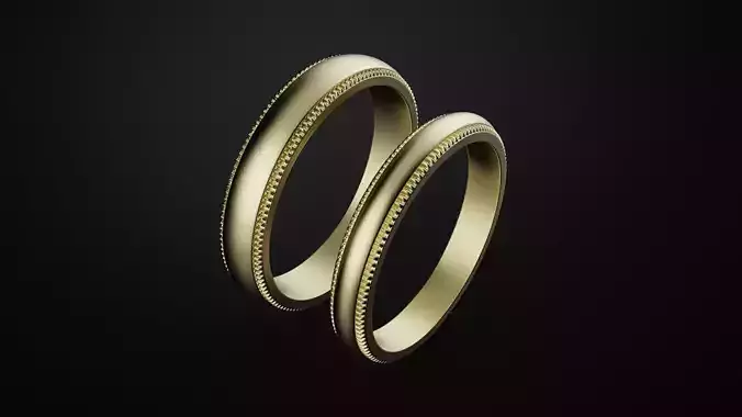 Tiffany Milgrain wedding band ring 