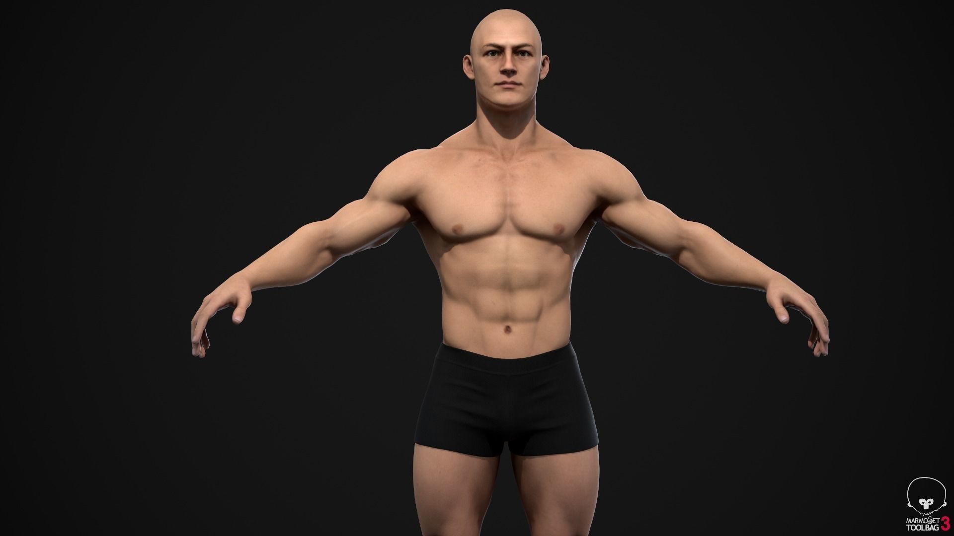 Muscle men pack 3D Model Collection_17