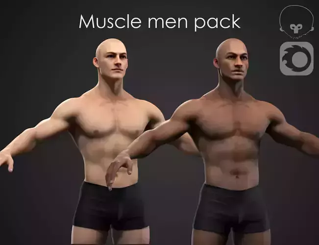 Muscle men pack 3D Model Collection