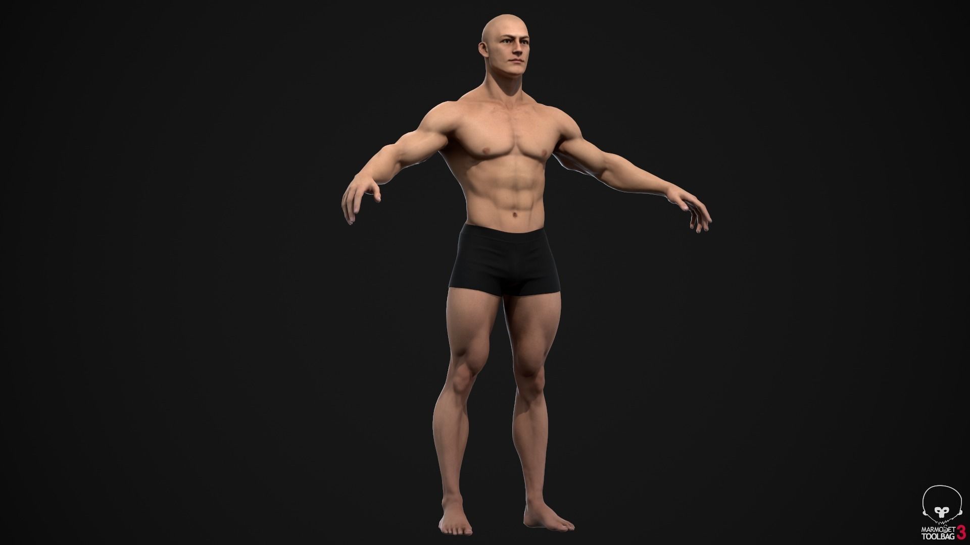 Muscle men pack 3D Model Collection_9