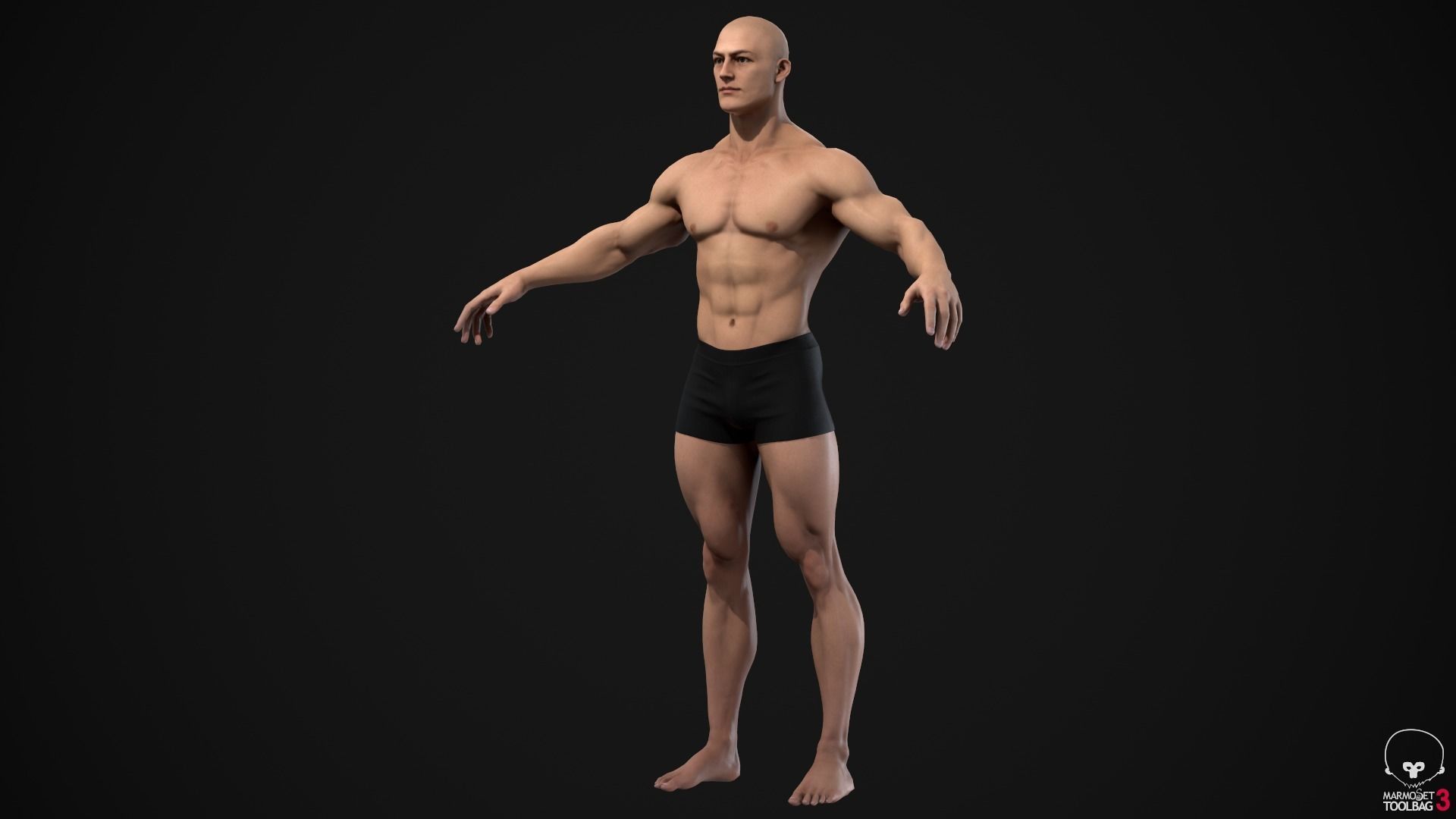 Muscle men pack 3D Model Collection_13
