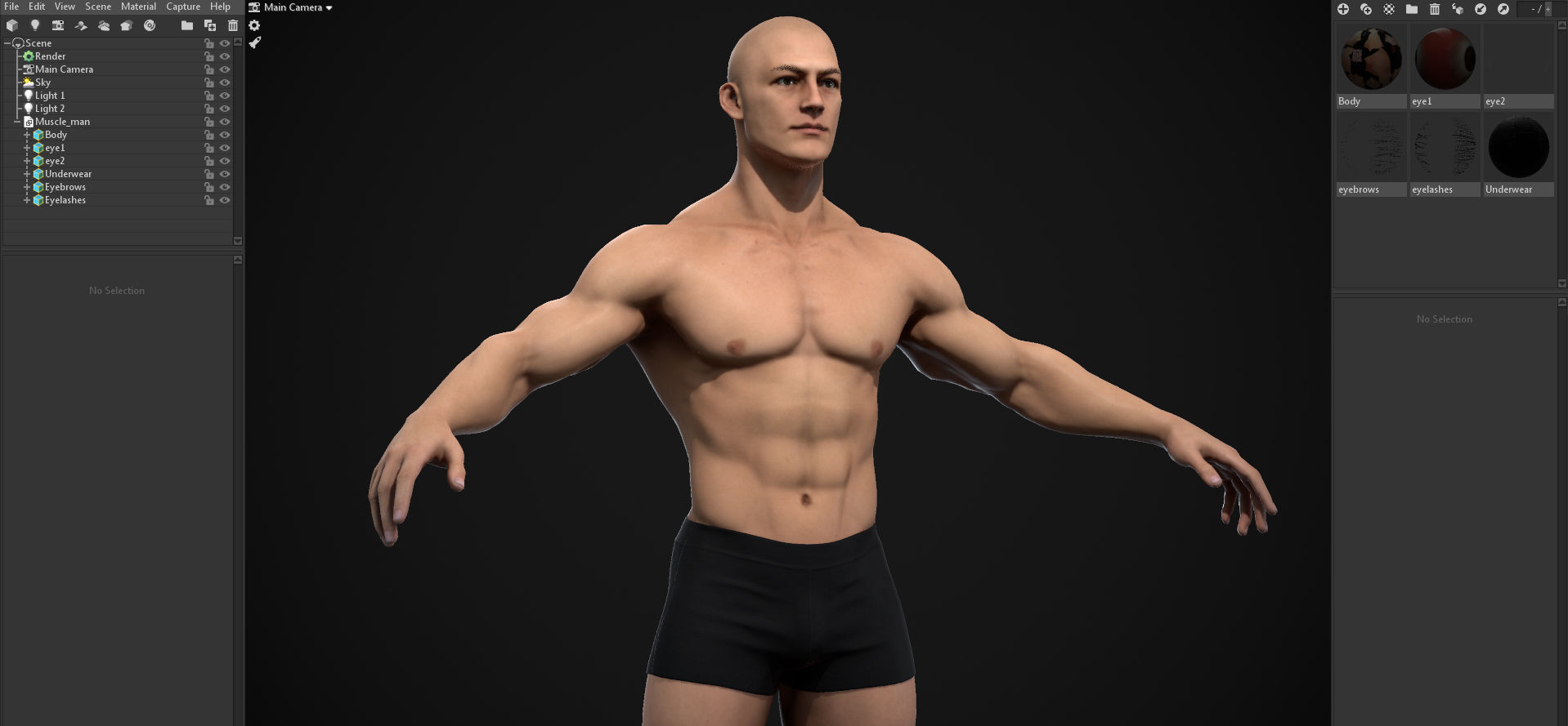 Muscle men pack 3D Model Collection_37
