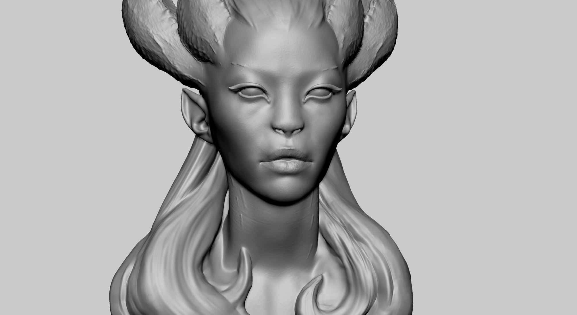 Fantasy Female Head v9 3D model_9