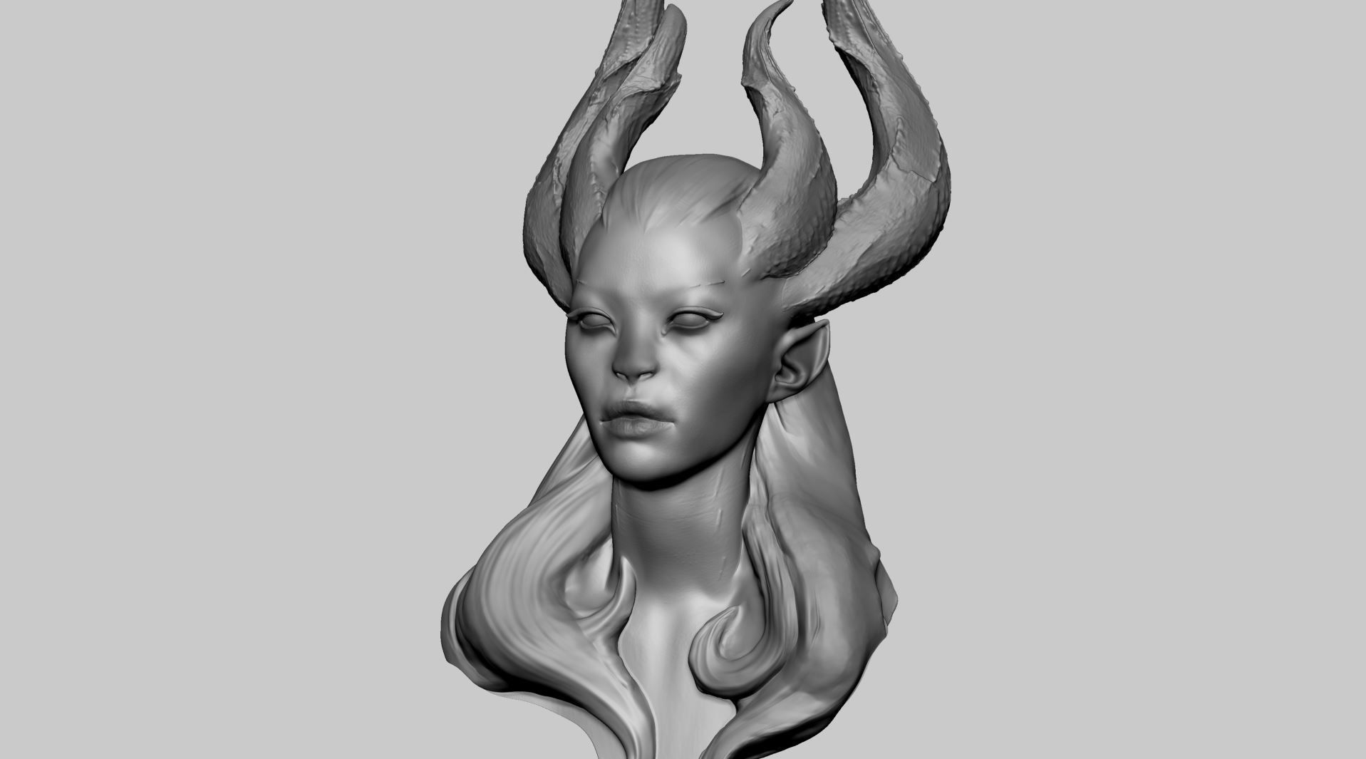 Fantasy Female Head v9 3D model_4