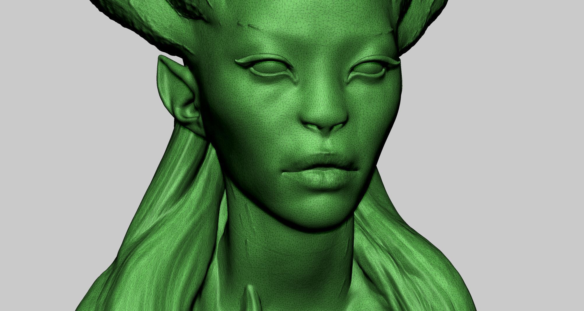 Fantasy Female Head v9 3D model_10