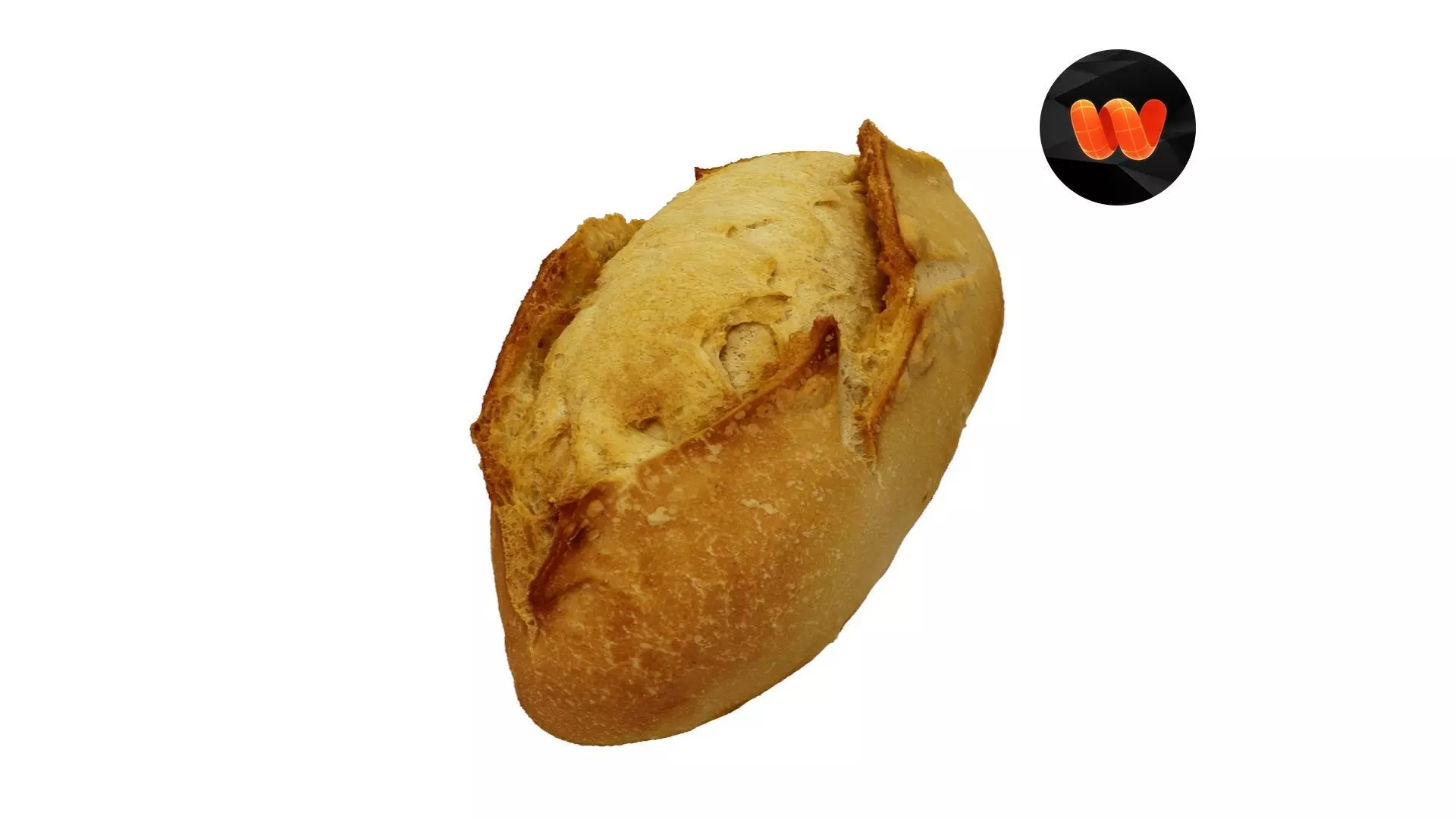 Crusty Italian Bread - Extreme Definition Scanned 3D model