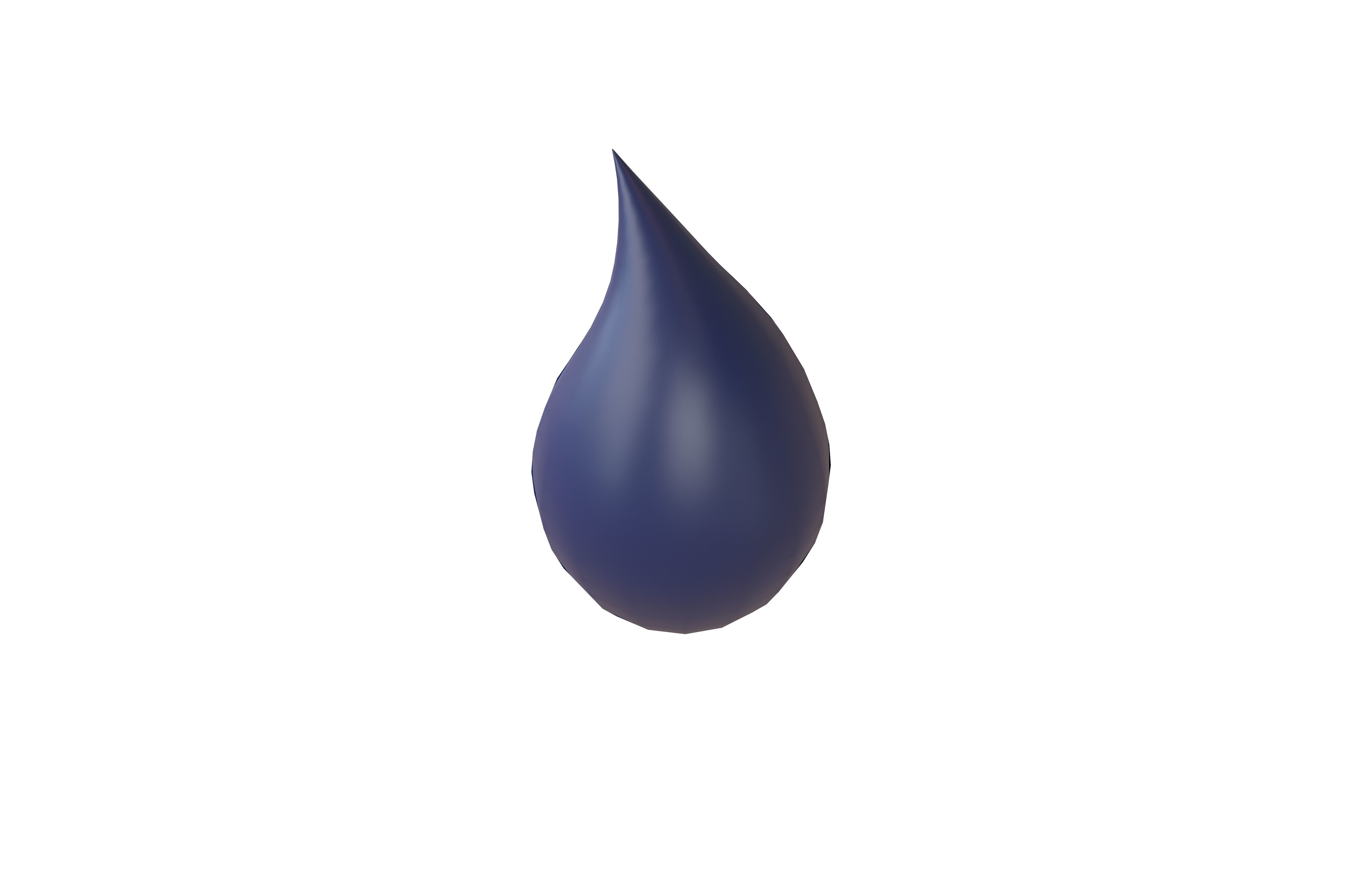 Water Drops v4 002 Low-poly 3D model_2