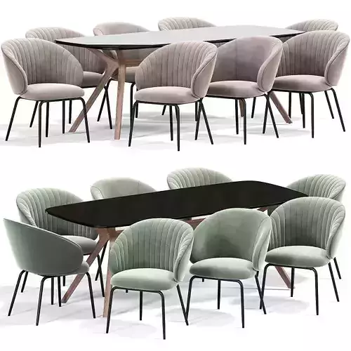 Montbel Lily Dining Chair Table