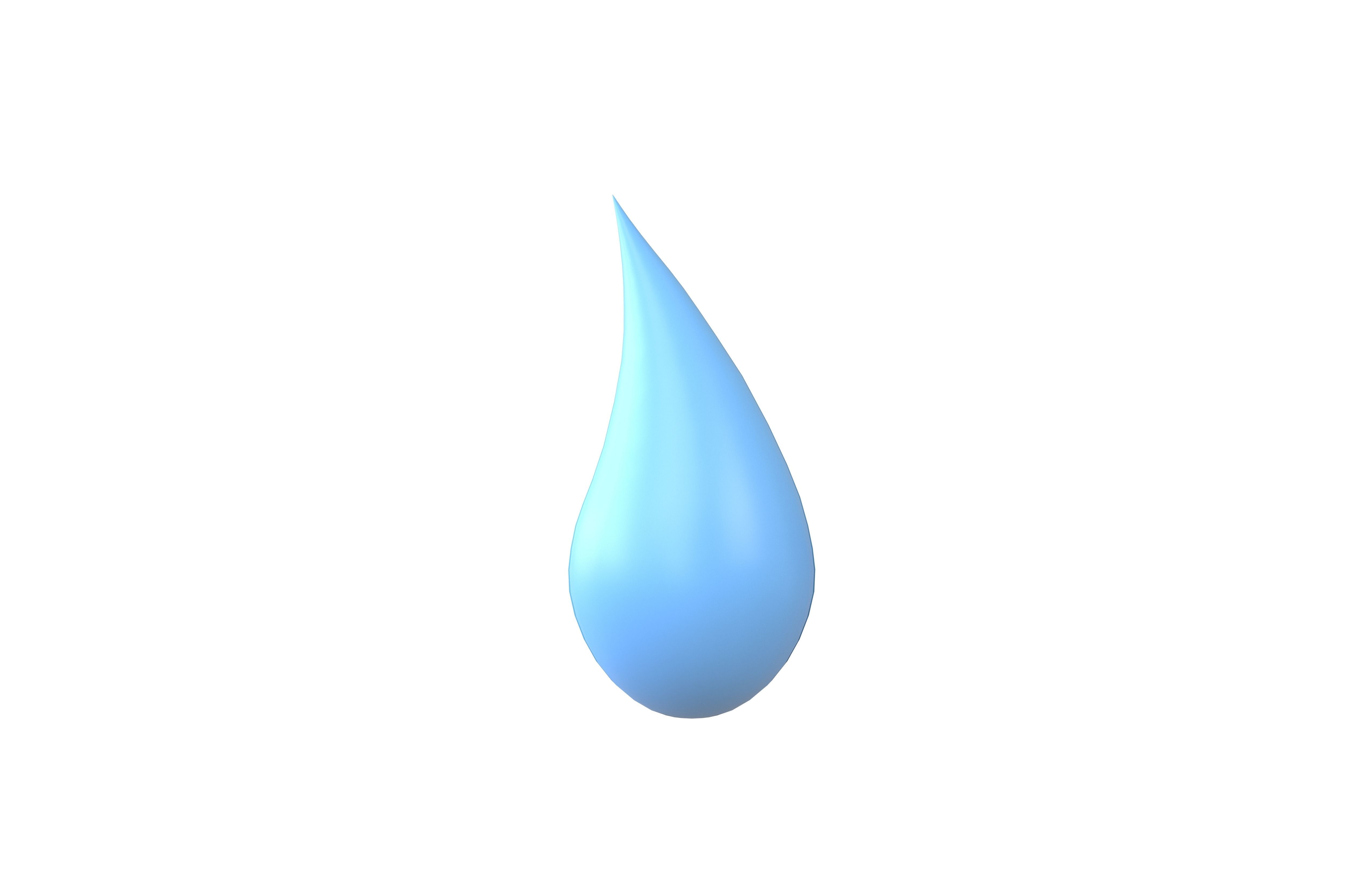 Water Drops v5 001 Low-poly 3D model_1