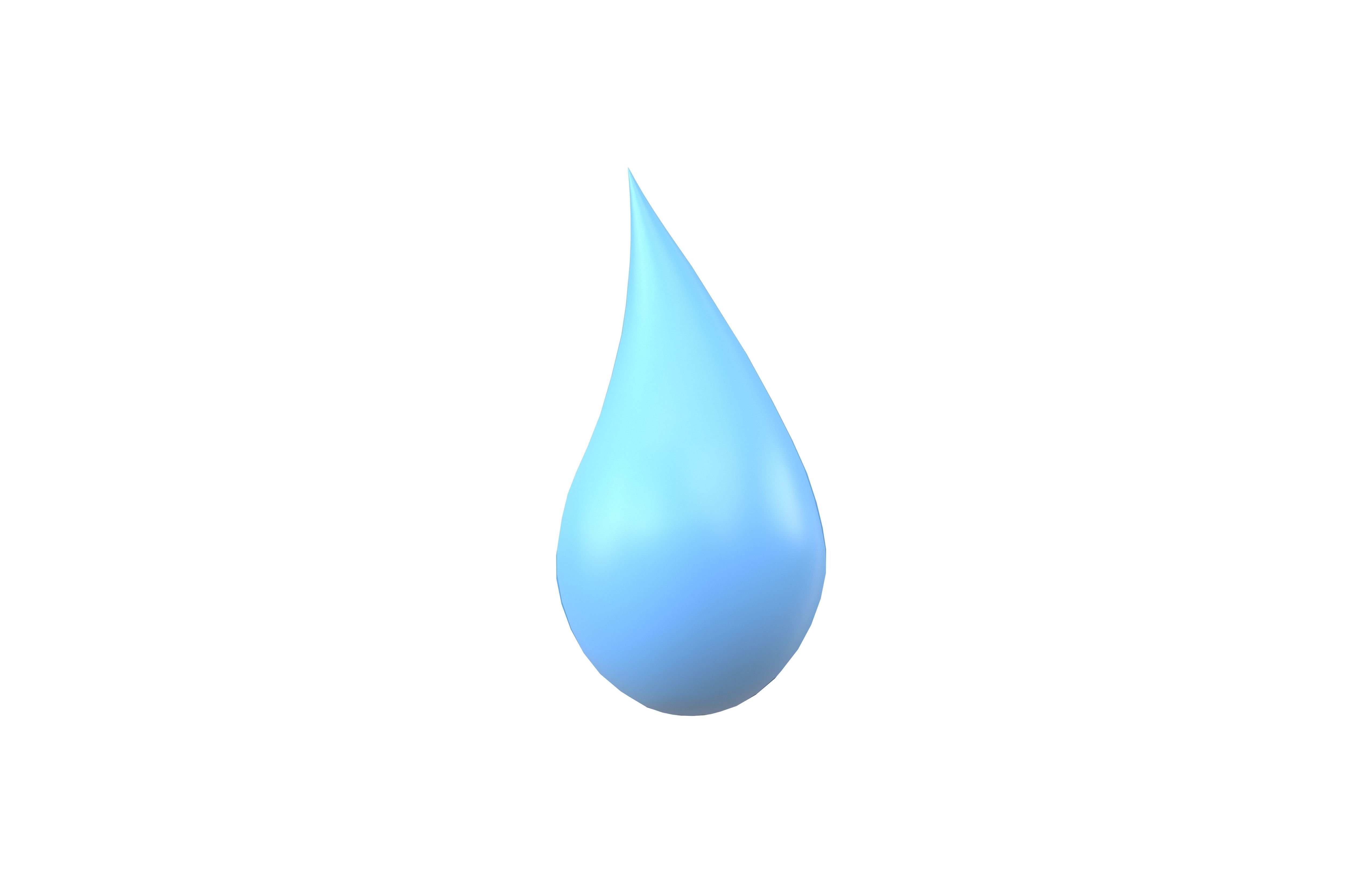 Water Drops v5 001 Low-poly 3D model_3