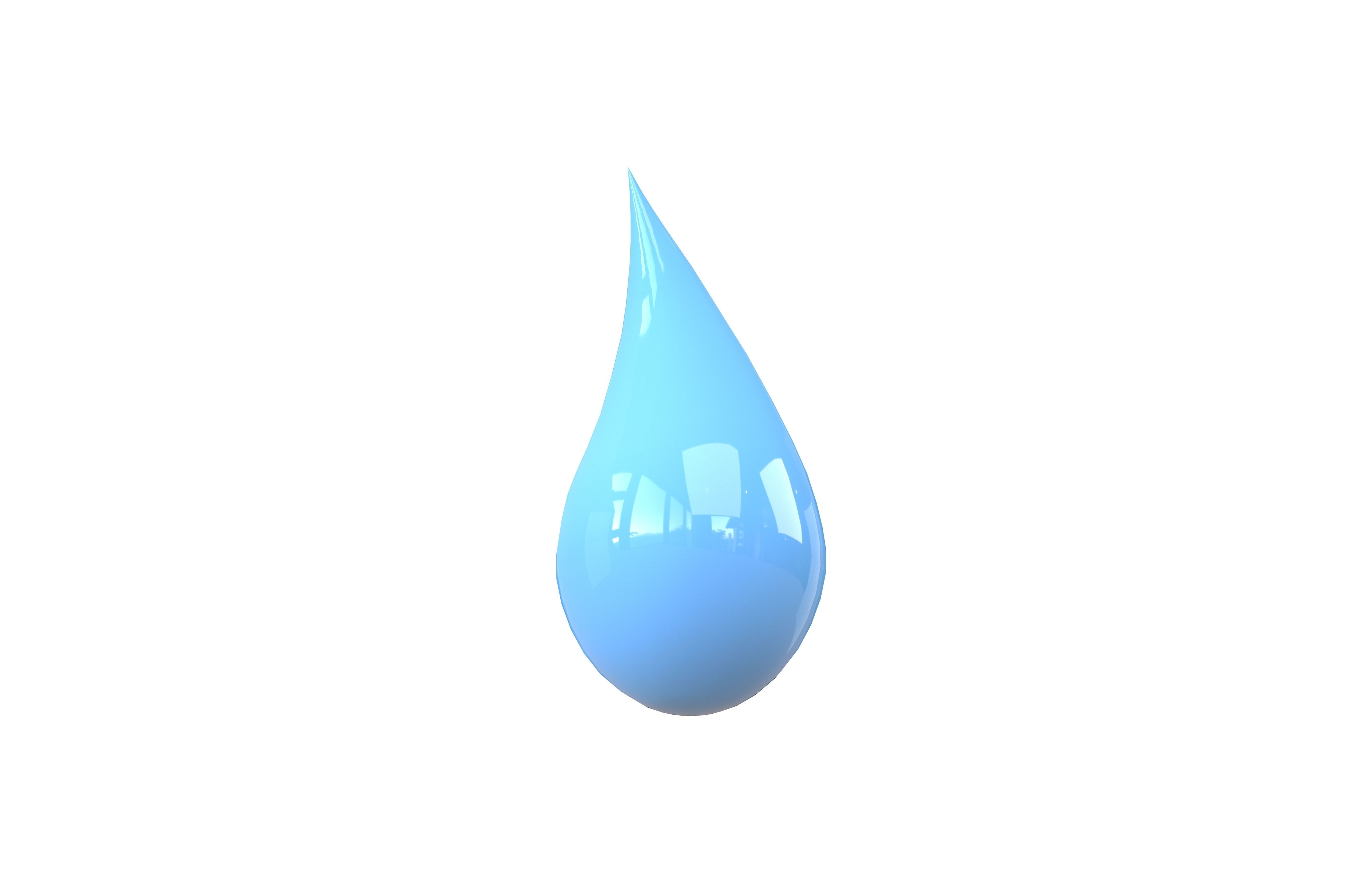 Water Drops v5 004 Low-poly 3D model_3