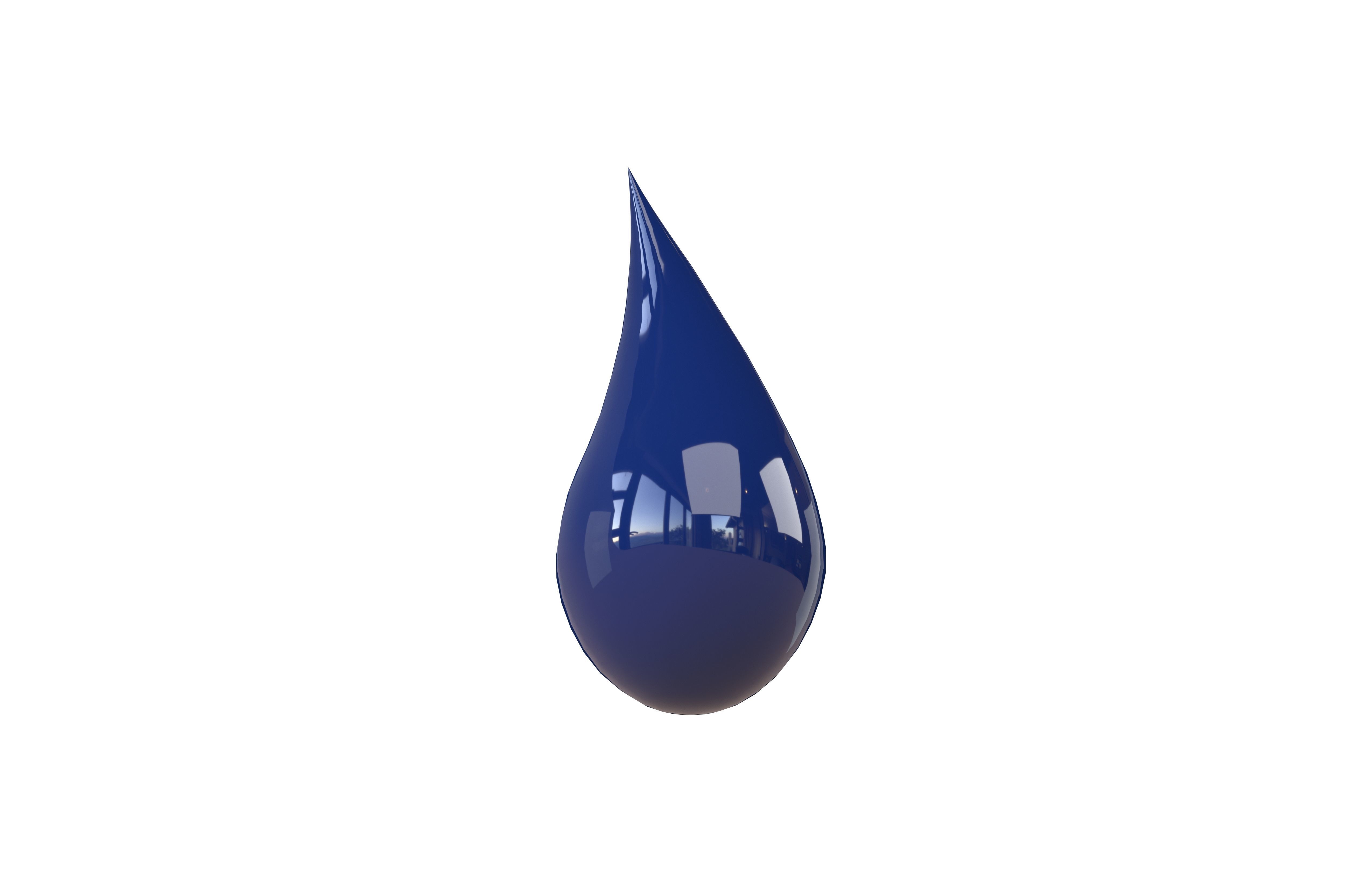 Water Drops v5 005 Low-poly 3D model_3