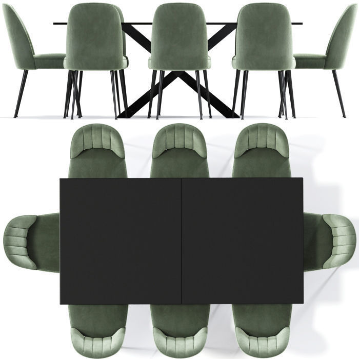 Stella Dining Chairs Table 3D model_1
