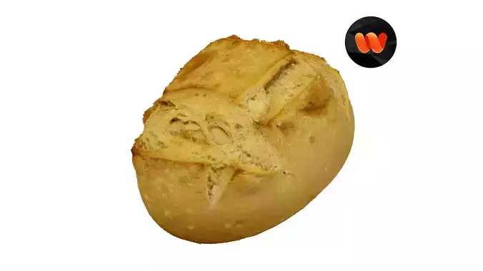 Crusty Round Italian Bread - Extreme Definition Scanned