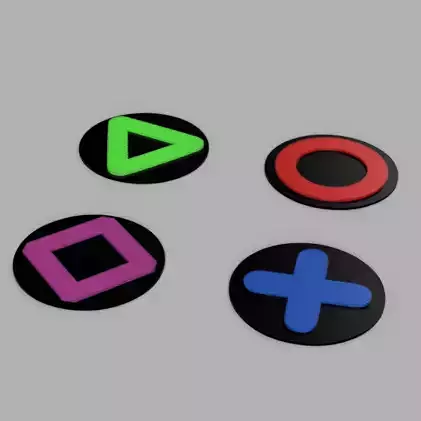 Coaster PS4 Buttons