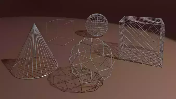 Metal Cage Varieties  Low-poly 3D model