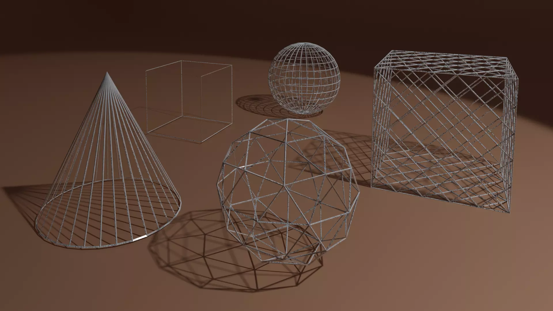Metal Cage Varieties Low-poly 3D model