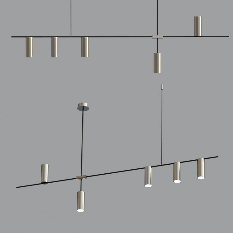 Light Geometric Pendant light Chandelier Collection 3D model_3