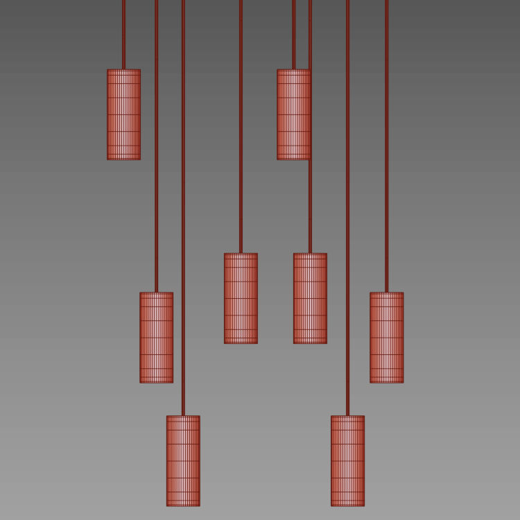 Light Geometric Pendant light Chandelier Collection 3D model_4