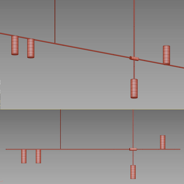 Light Geometric Pendant light Chandelier Collection 3D model_6