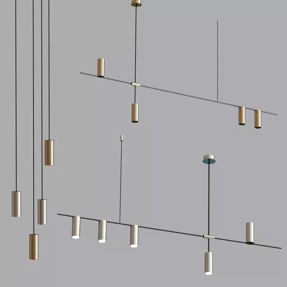 Light Geometric Pendant light Chandelier Collection 3D model_0