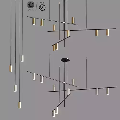 Mid Century Modern Suspension Chandelier